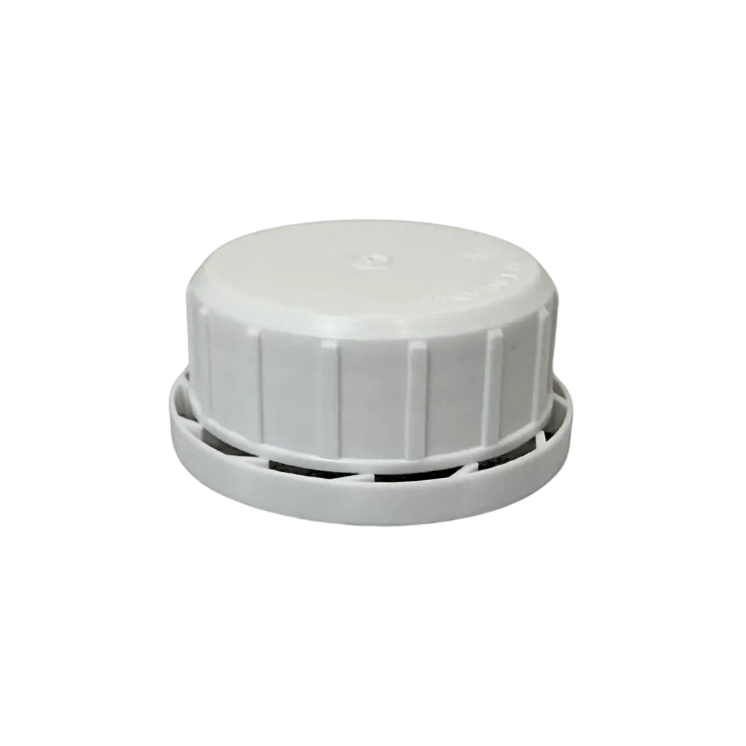 42mm White Plastic Tamper Evident Cap with Tri-Seal PE liner Invopak