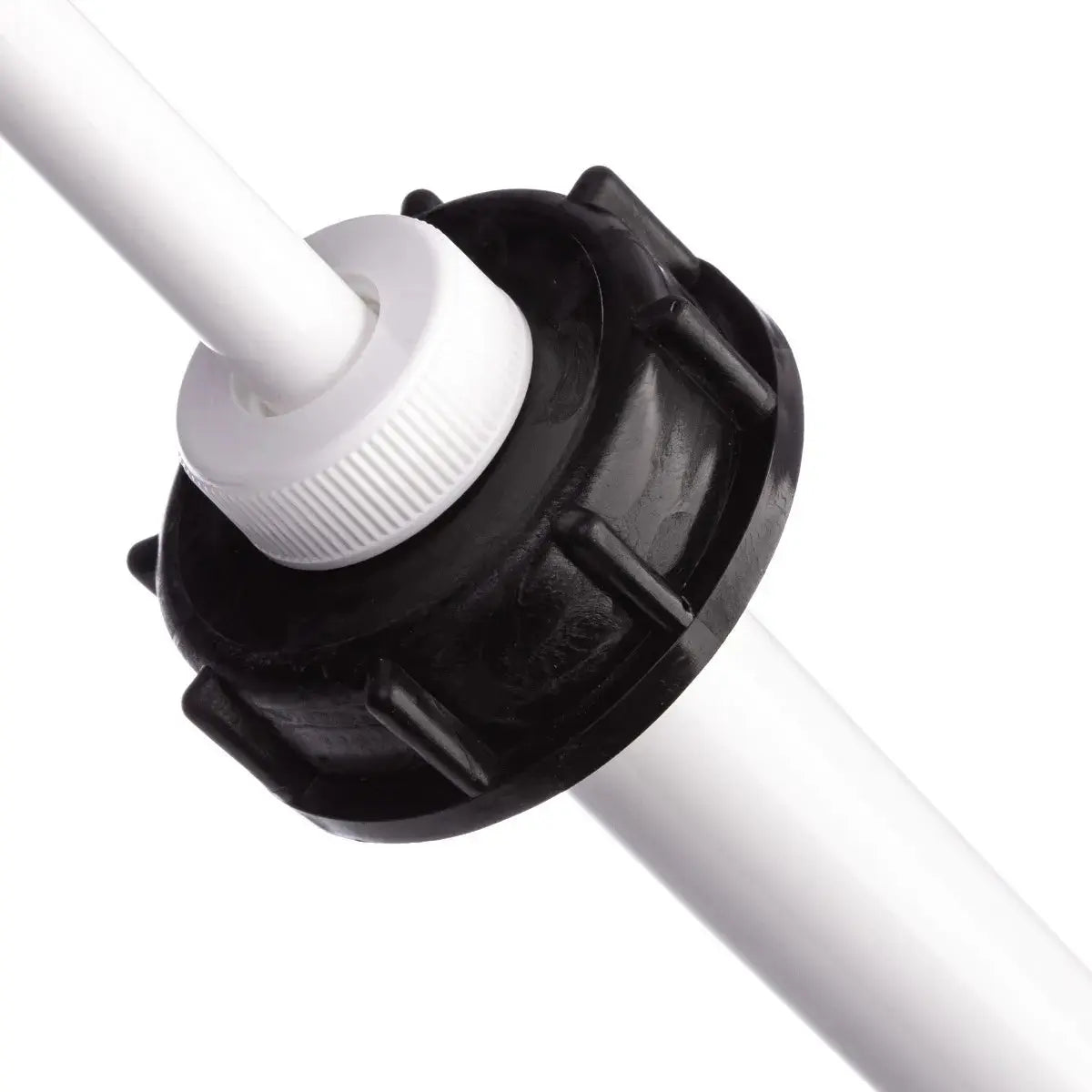 51 mm Plastic White Pump Dispenser with Black Cap Invopak