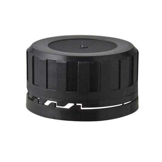 38mm Plastic Black Vented Cap Invopak