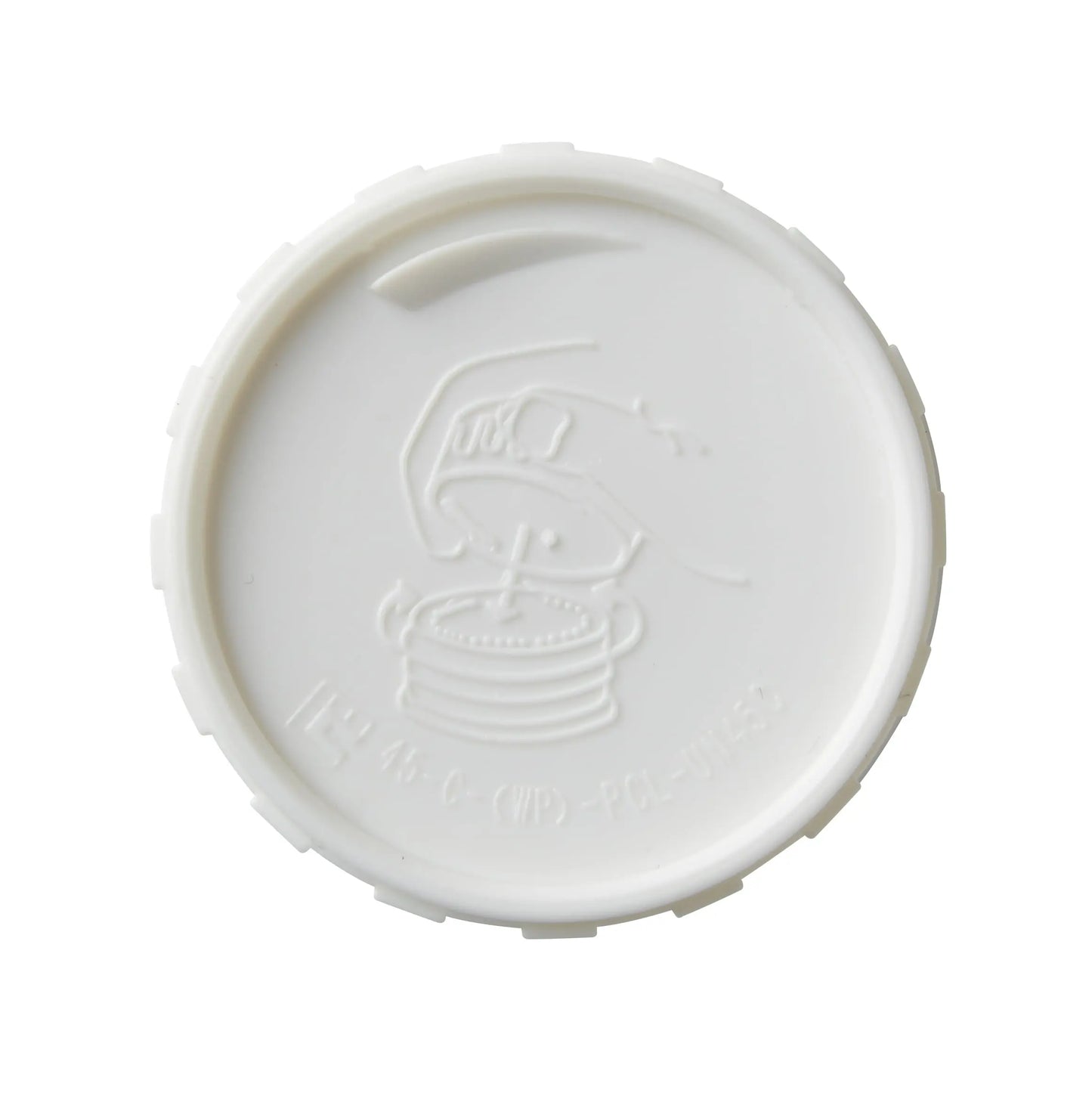 45mm Plastic White Cap With Heat Induction Seal Invopak
