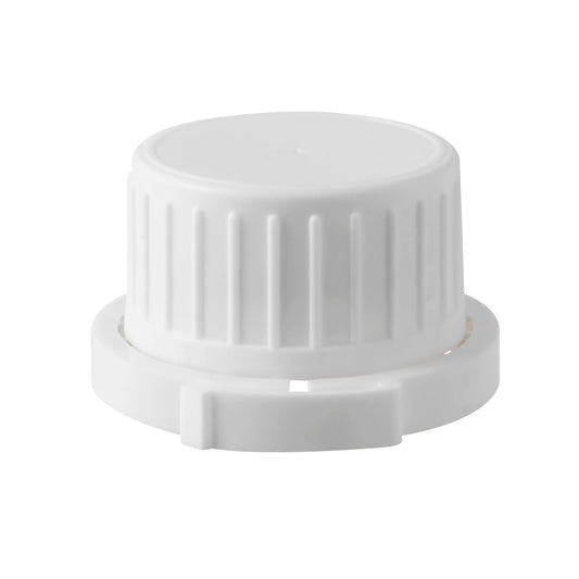 Plastic White Tamper Evident Cap for System Plus 32 Tournaire Aluminium Bottles Invopak