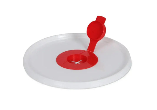 Plastic White Wipes Lid Double Lock With Red Wipex Invopak