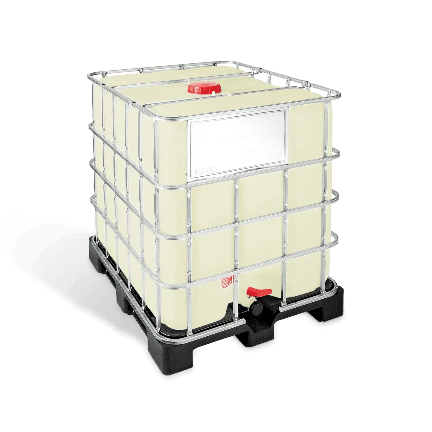 1000L IBC Recycled Plastic Natural 2’ butterfly valve Invopak