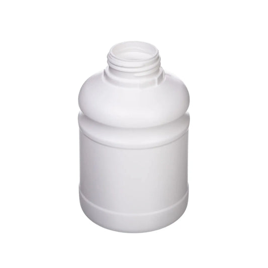 500 ML White UN Approved Fluorinated Cylindrical Bottle 42mm Neck Invopak
