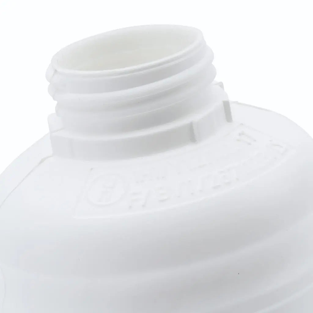 1 Litre Plastic White UN Approved Fluorinated Cylindrical Bottle 42mm Neck Invopak