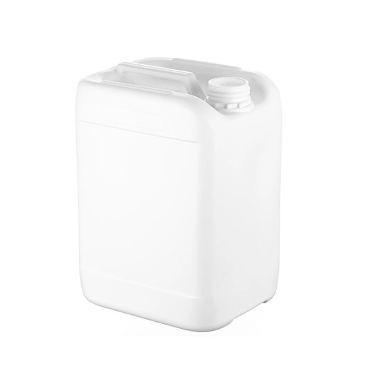 10 Litre Plastic White UN Approved Fluorinated Jerry Can With 51mm Neck Invopak