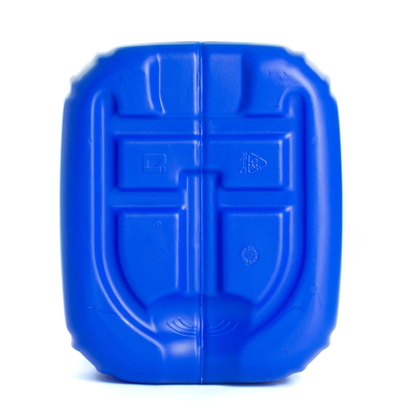 25 Litre Plastic Blue Fluorinated UN Approved Stackable Jerry Can with Visi Strip 60mm Neck 1200g Invopak