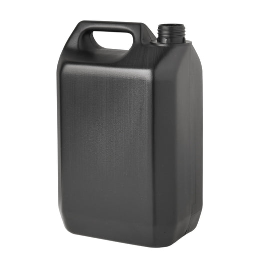 5 Litre Plastic Black Jerry Can With 38mm Neck 135g Invopak
