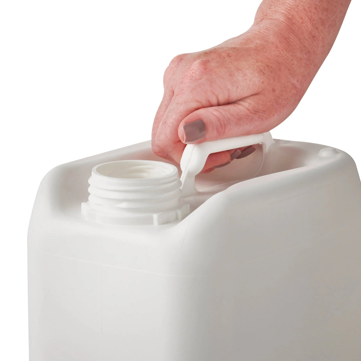 5 Litre Plastic White UN Approved Stackable Jerry Can with 51mm Neck Invopak