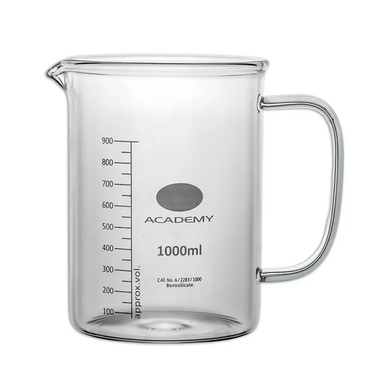 1L Clear Borosilicate Glass Beaker with Handle Invopak