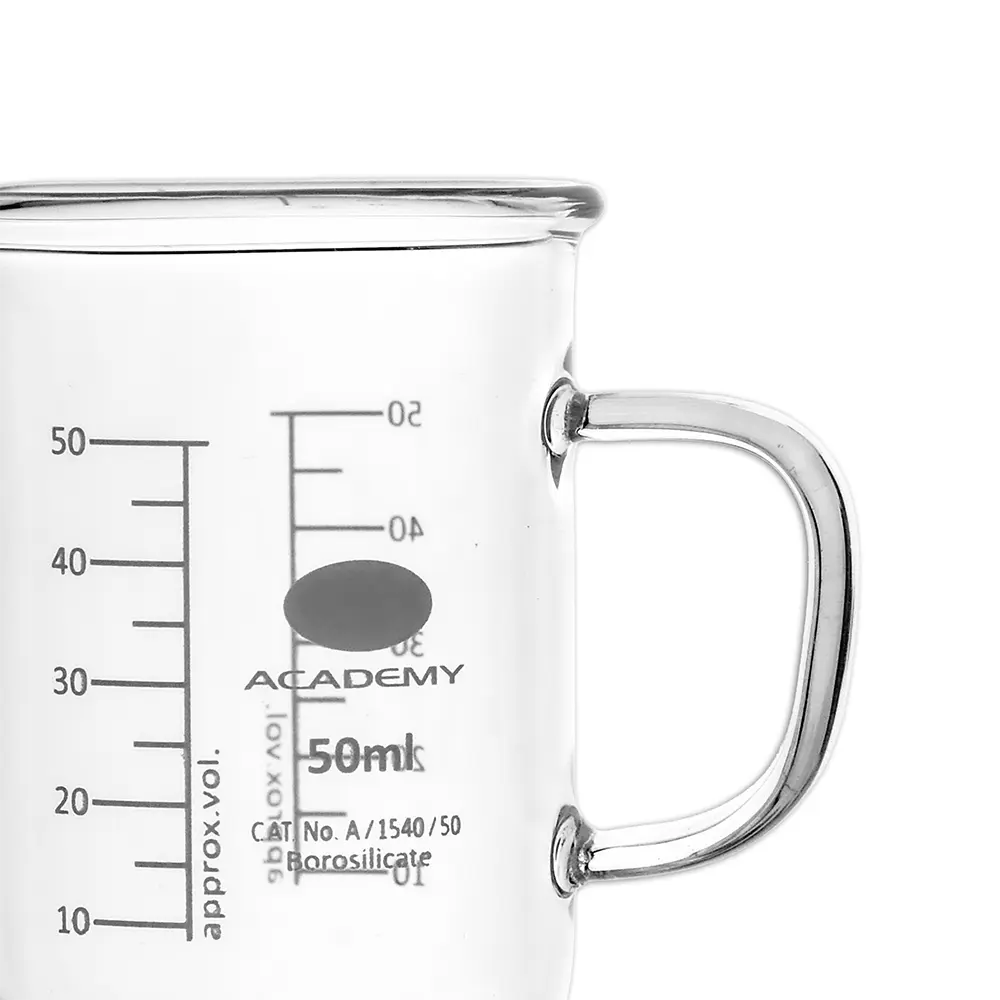 50ml Clear Borosilicate Glass Beaker with Handle Invopak