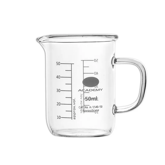 50ml Clear Borosilicate Glass Beaker with Handle Invopak