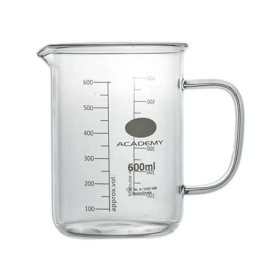 600ml Clear Borosilicate Glass Beaker with Handle Invopak