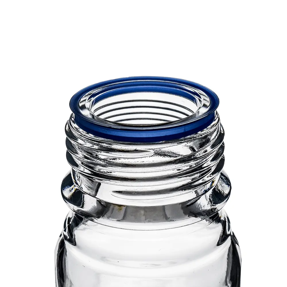 100ml Clear Glass Reagent Bottle with Blue Screw Cap Invopak