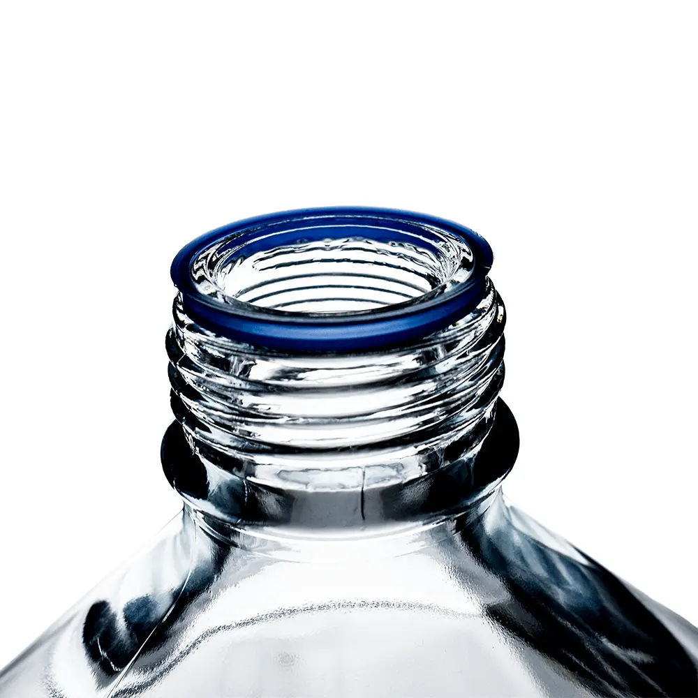 2L Clear Glass Reagent bottle with Blue Screw Cap Invopak