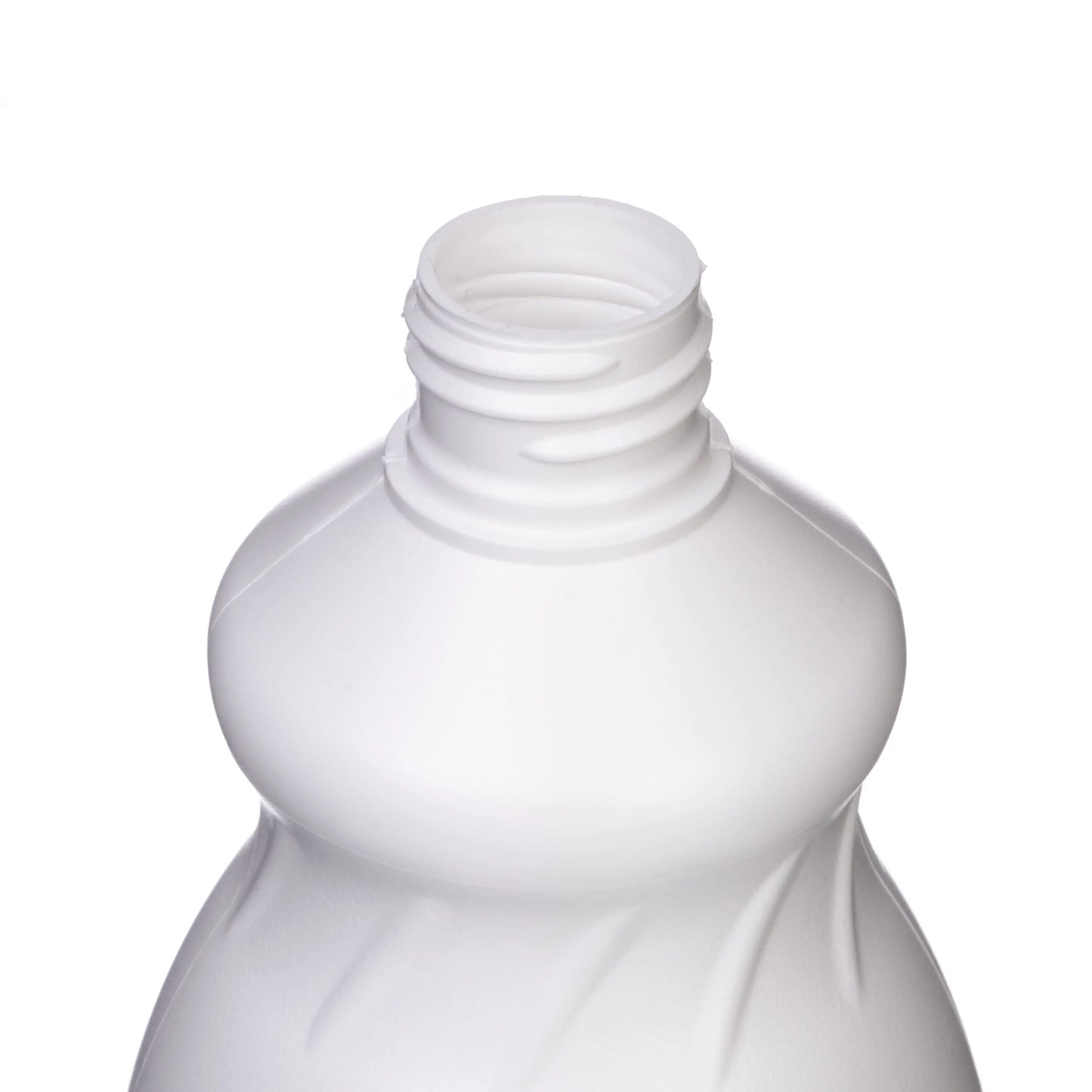 1 Litre Recycled Plastic White Cylindrical Swirl Design Bottle 28mm Neck Invopak