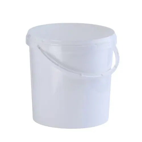 10 Litre Plastic White Tamper Evident Bucket with Plastic Handle Invopak