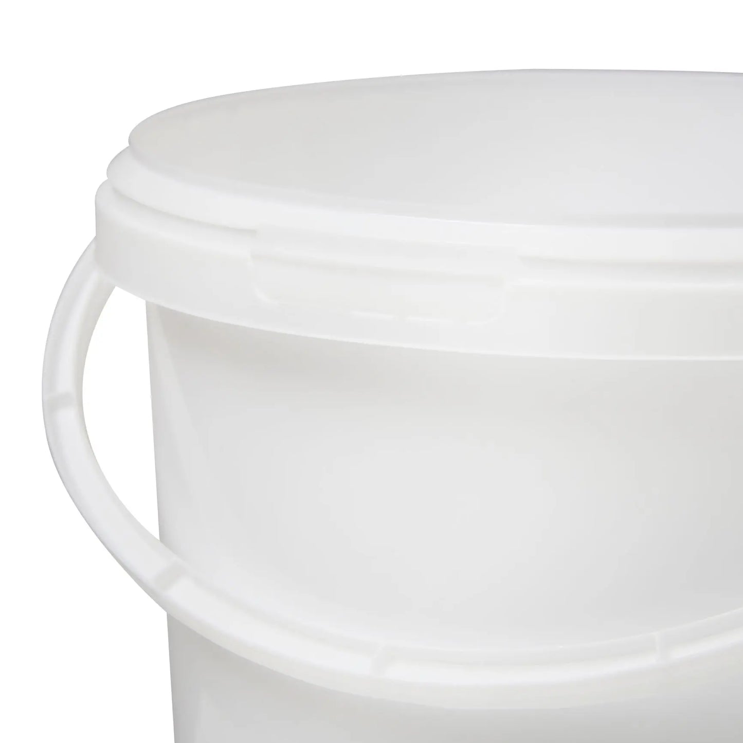3.8 Litre Plastic White Tamper Evident Bucket with Plastic Handle Invopak