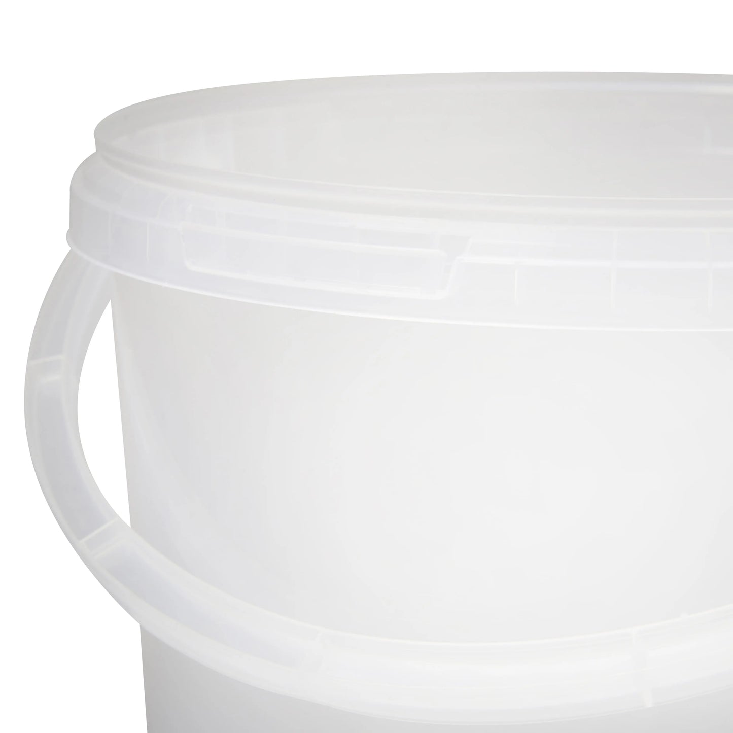 5.6 Litre Plastic Clear Tamper Evident Bucket with Plastic Handle Invopak