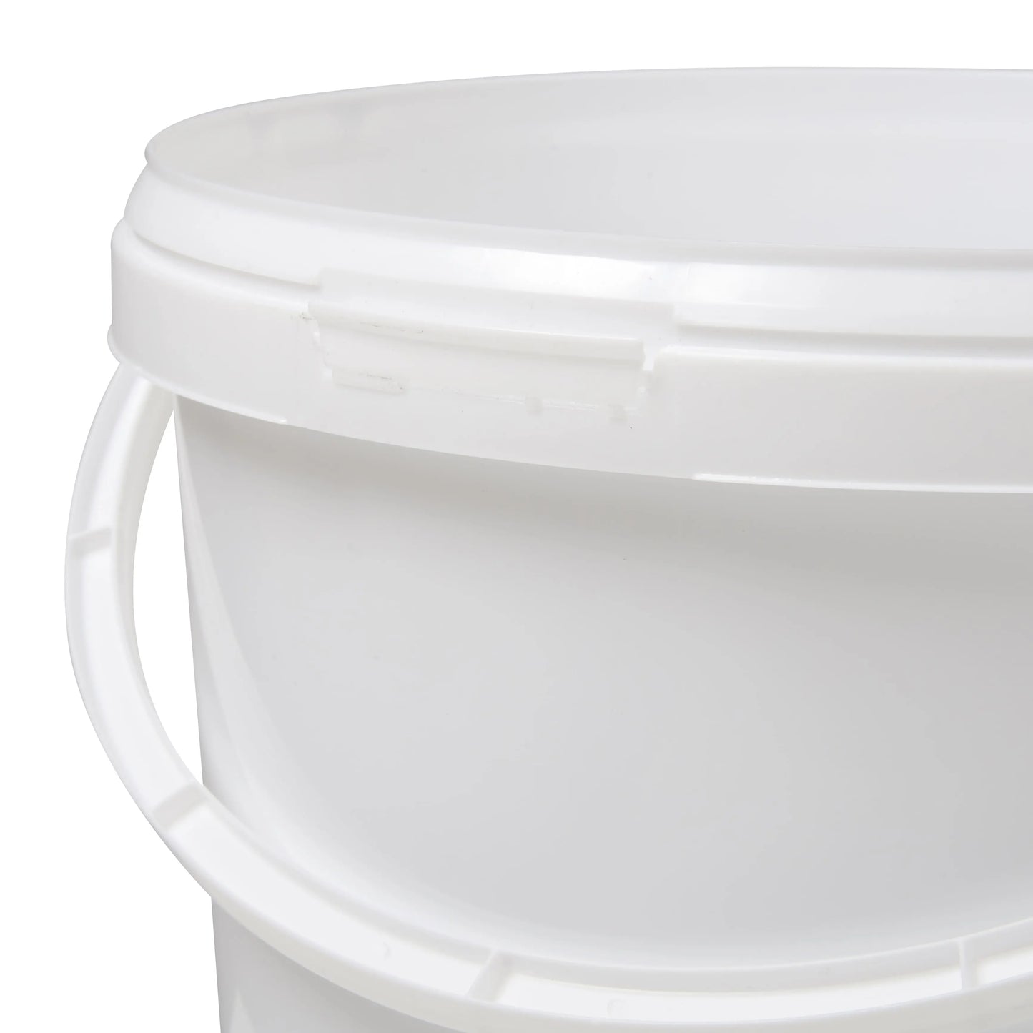 8.6 Litre Plastic White Tamper Evident Bucket with Plastic Handle Invopak