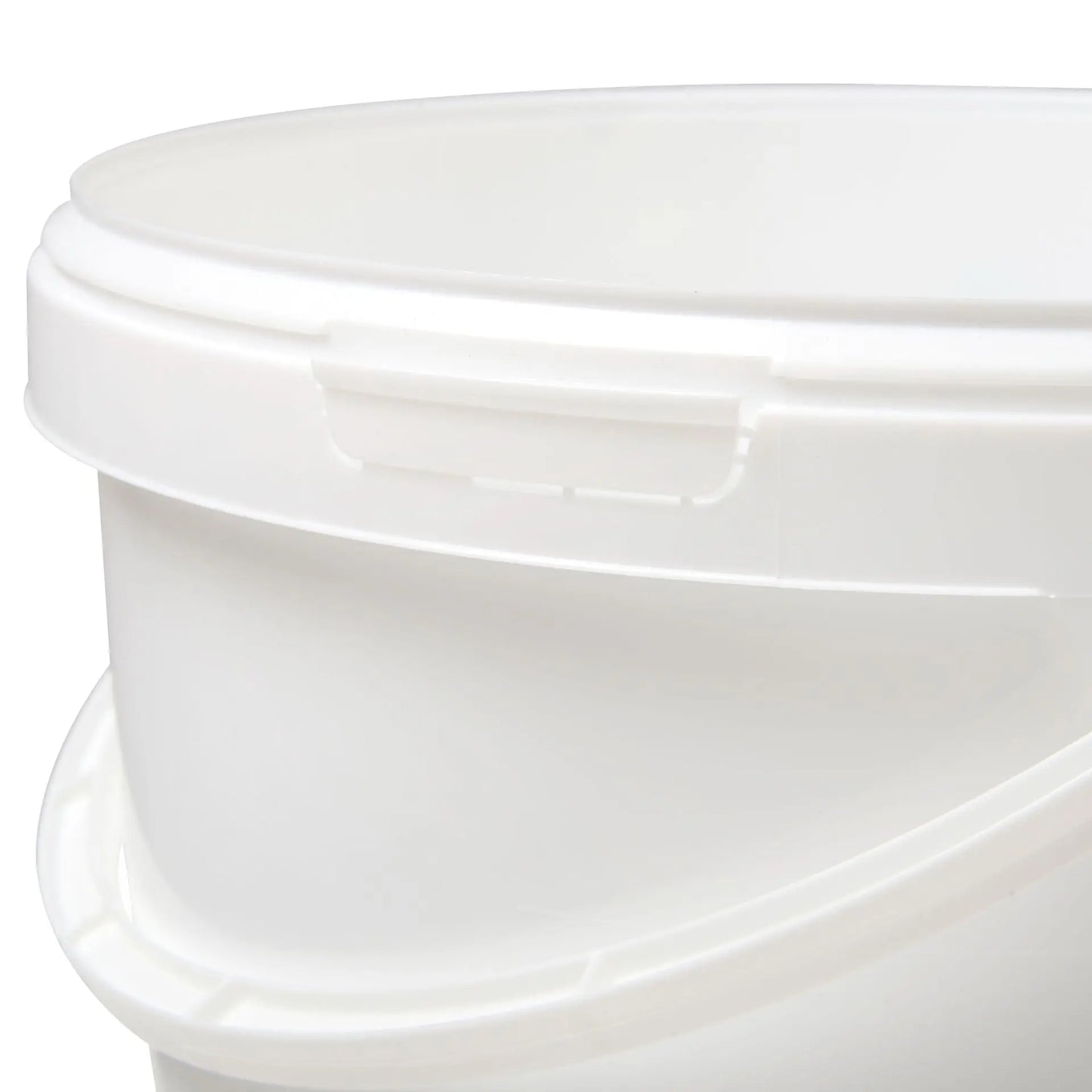 12.5 Litre Plastic White Tamper Evident Bucket with Plastic Handle Invopak