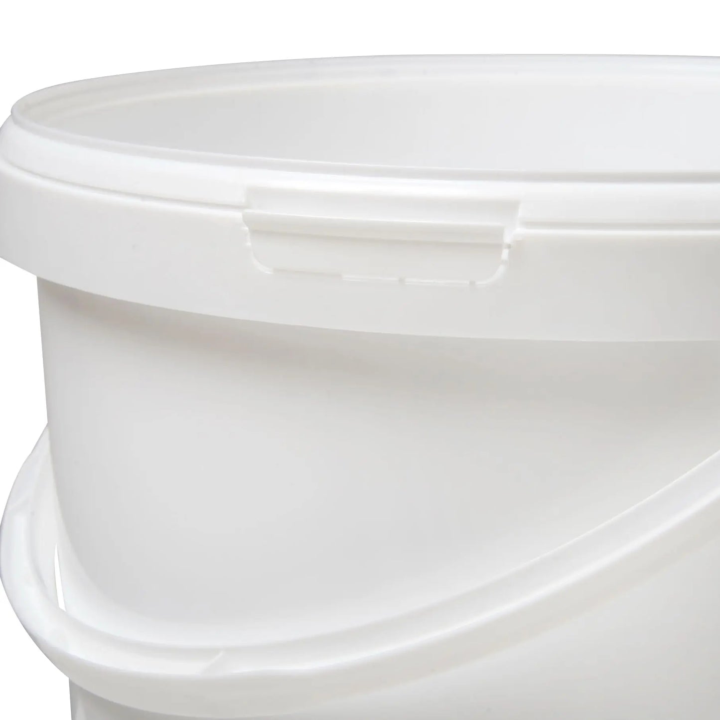 18 Litre White Plastic Bucket with Plastic Handle Invopak