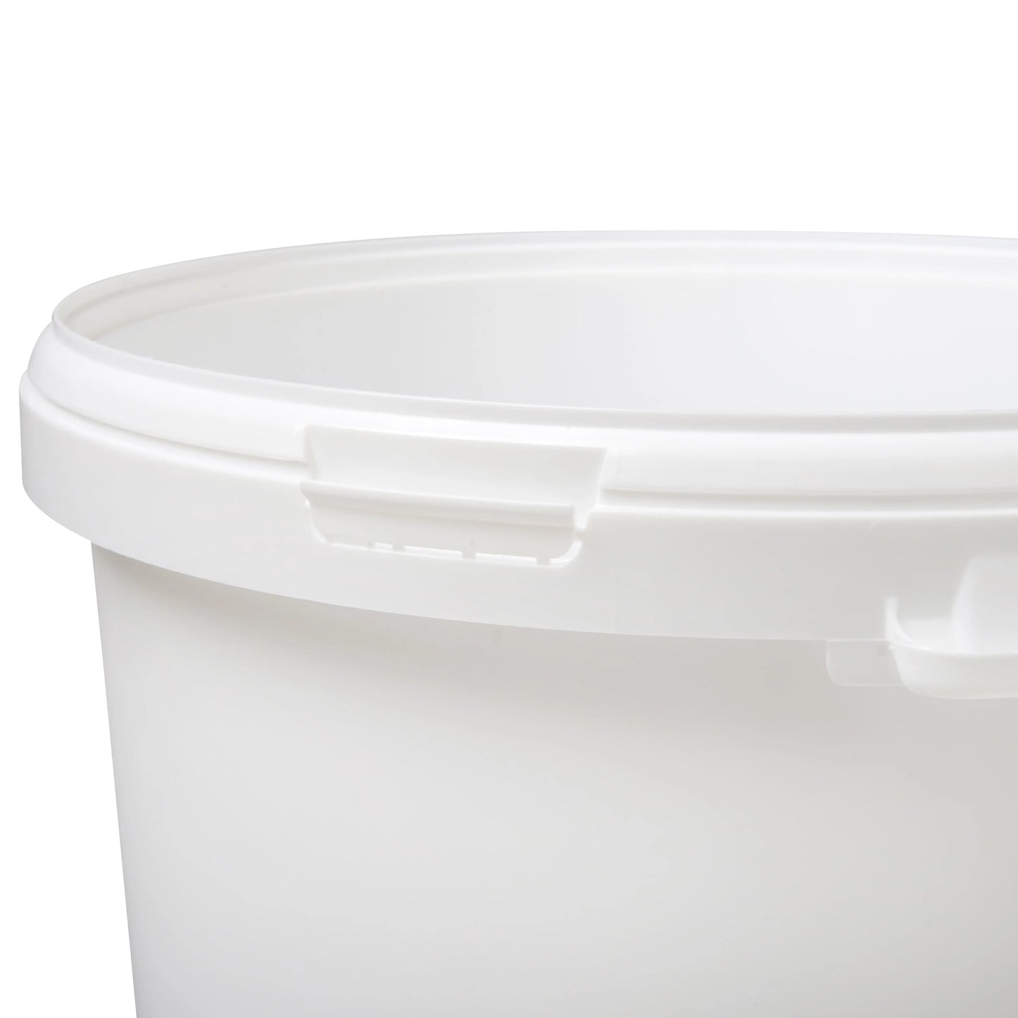 30 Litre Plastic White Tamper Evident Bucket with Moulded Handle Invopak