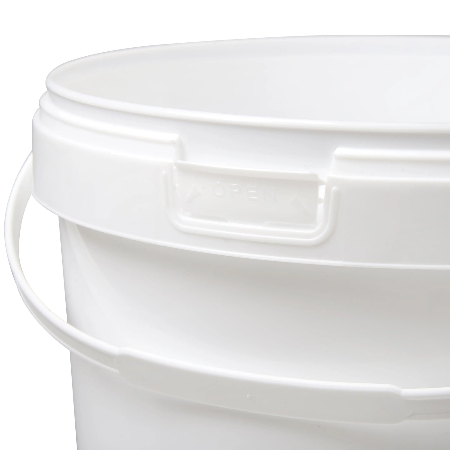 21 Litre Plastic White Bucket With Plastic Handle Double Lock Invopak