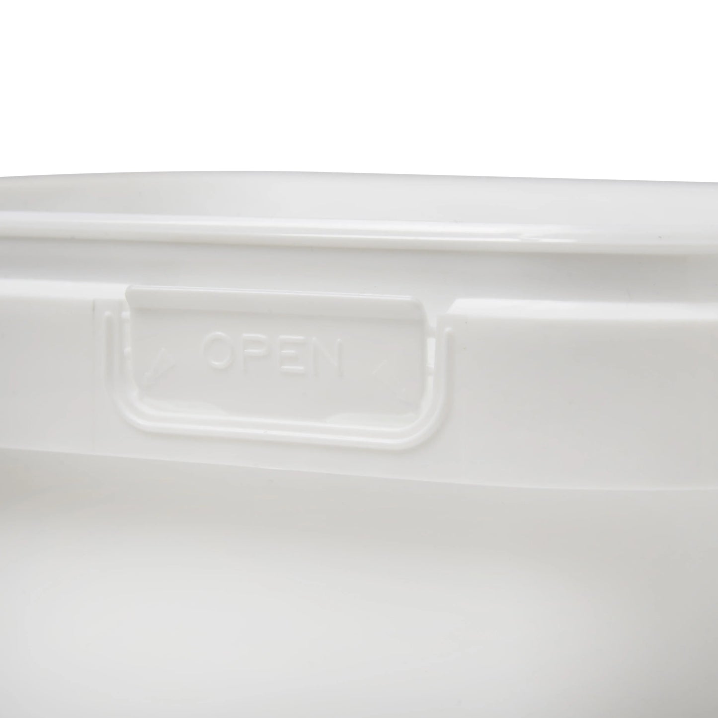 5 Litre Plastic White Tamper Evident Square Bucket with Plastic Handle Invopak