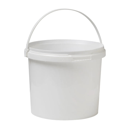 5.5 Litre Plastic White UN Approved Bucket with Plastic Handle Invopak