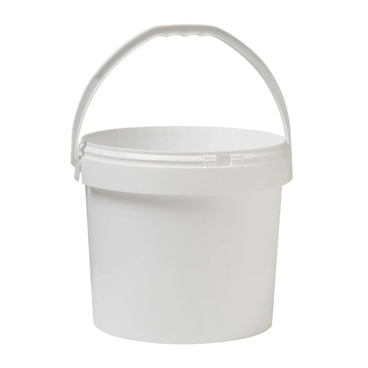 10 Litre Plastic White UN Approved Bucket with Plastic Handle Invopak