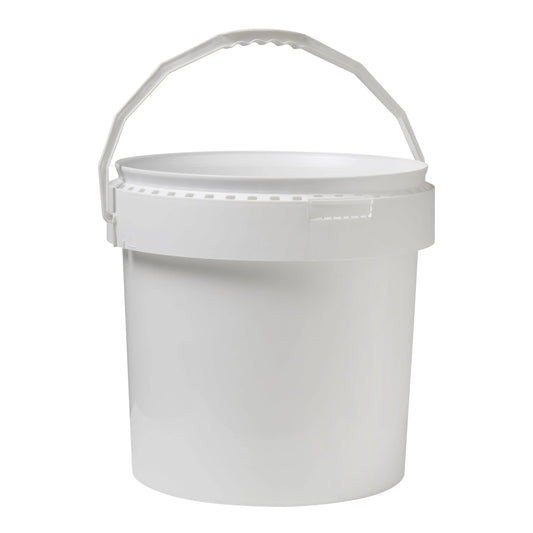 22 Litre Plastic White UN Approved Bucket with Plastic Handle Invopak