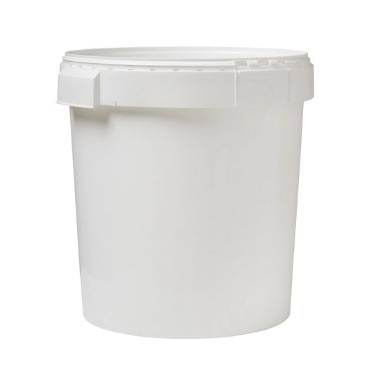 32 Litre Plastic White UN Approved Bucket with Plastic Handle Invopak