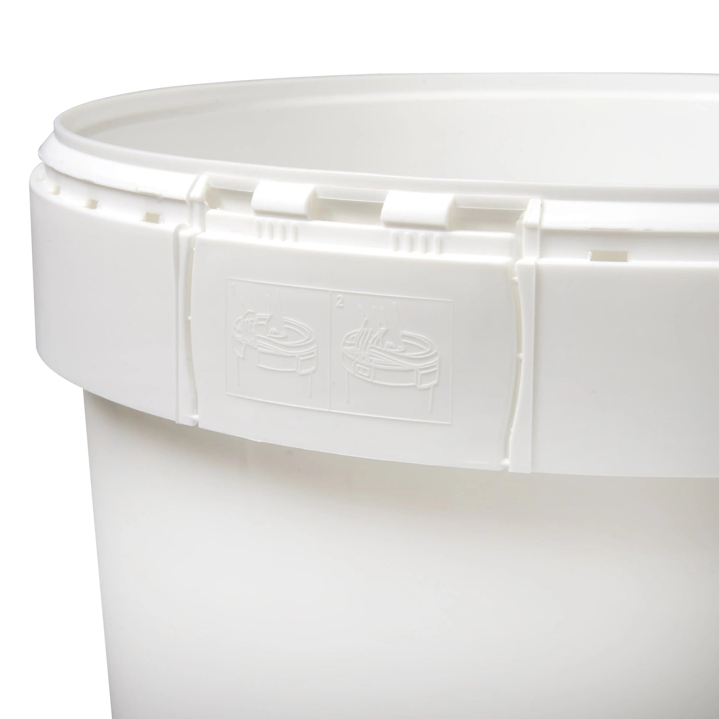 32 Litre Plastic White UN Approved Bucket with Plastic Handle Invopak