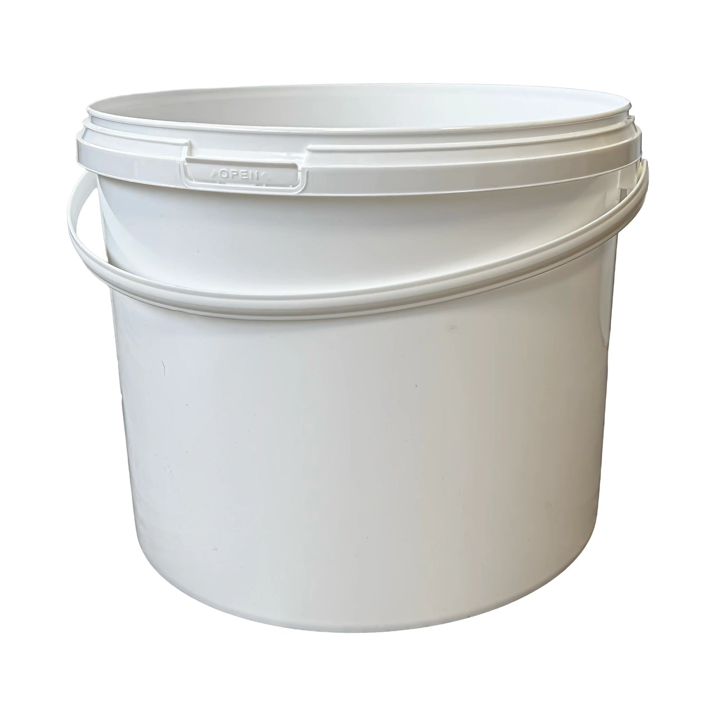 10 Litre White Round Double Lock Bucket With Plastic Handle | Invopak