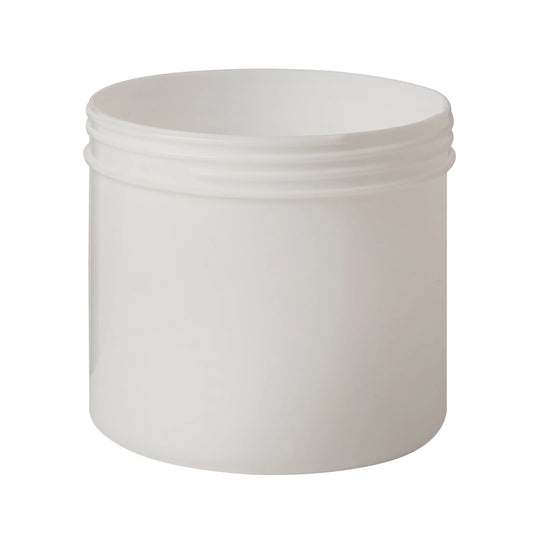 500 ML Plastic White Cylindrical Jar 100mm Screw Neck Invopak