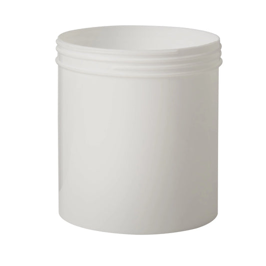 650 ML Plastic White Cylindrical Jar 100mm Screw Neck Invopak