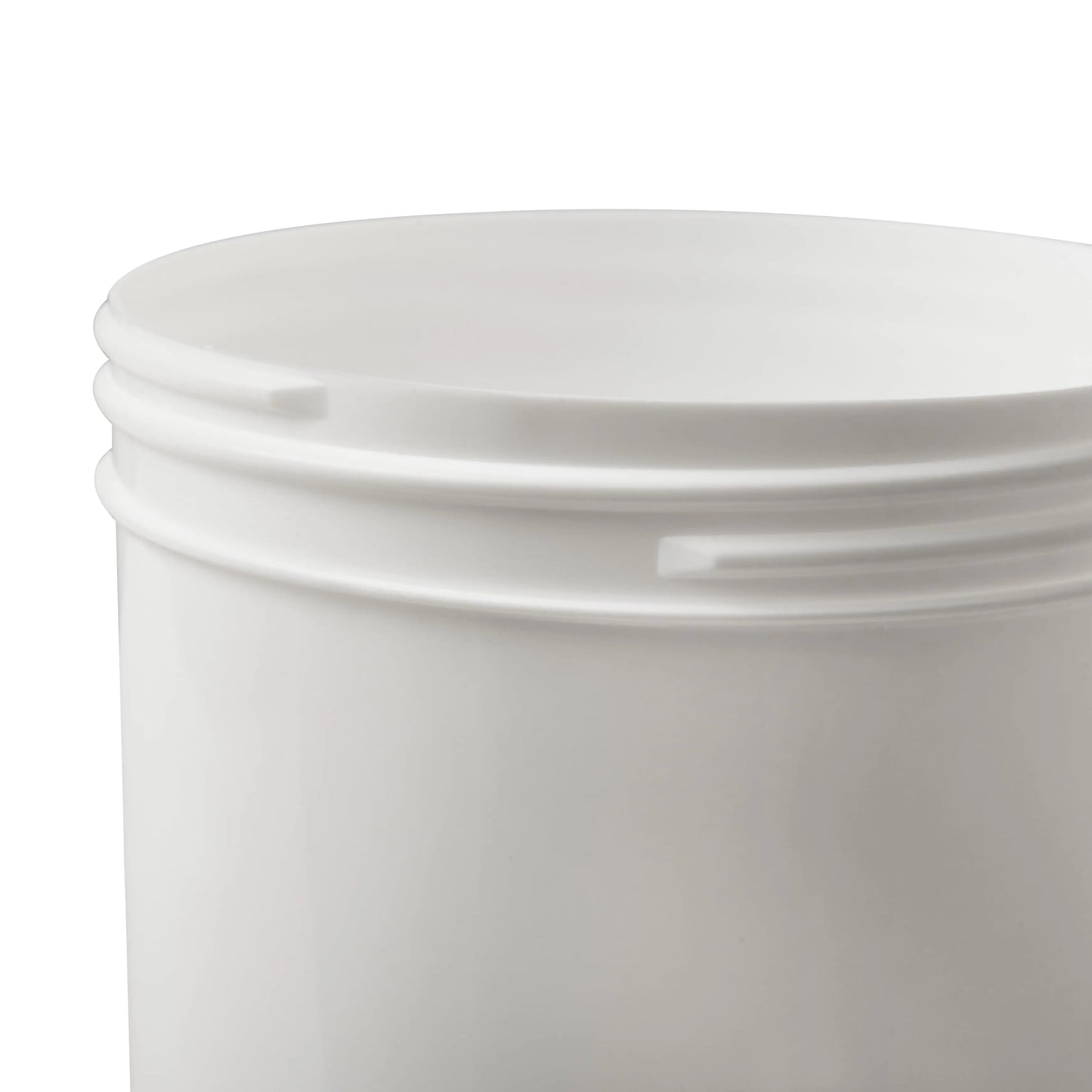 1.25 Litre Plastic White Cylindrical Jar 115mm Screw Neck Invopak