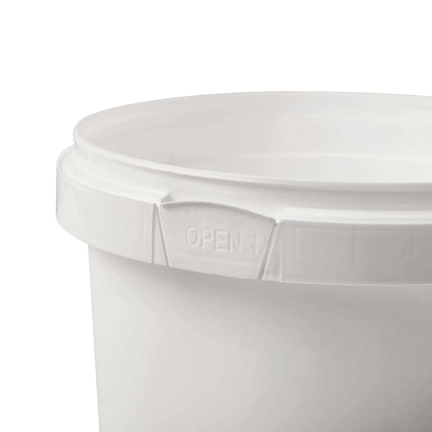 1 Litre White Plastic Tamper Evident Tub Invopak
