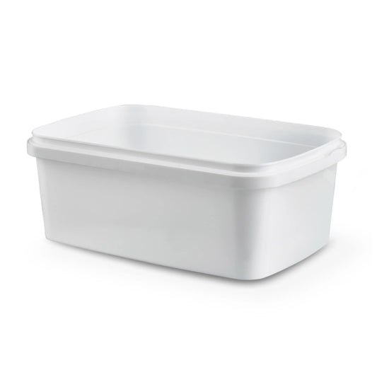 1.2L White Rectangle Tub Invopak