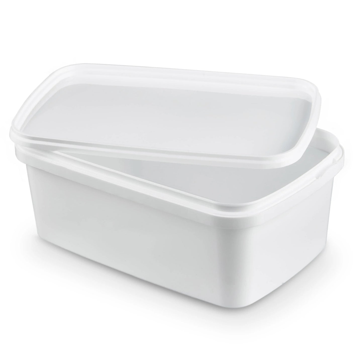 1.2L White Rectangle Tub Invopak