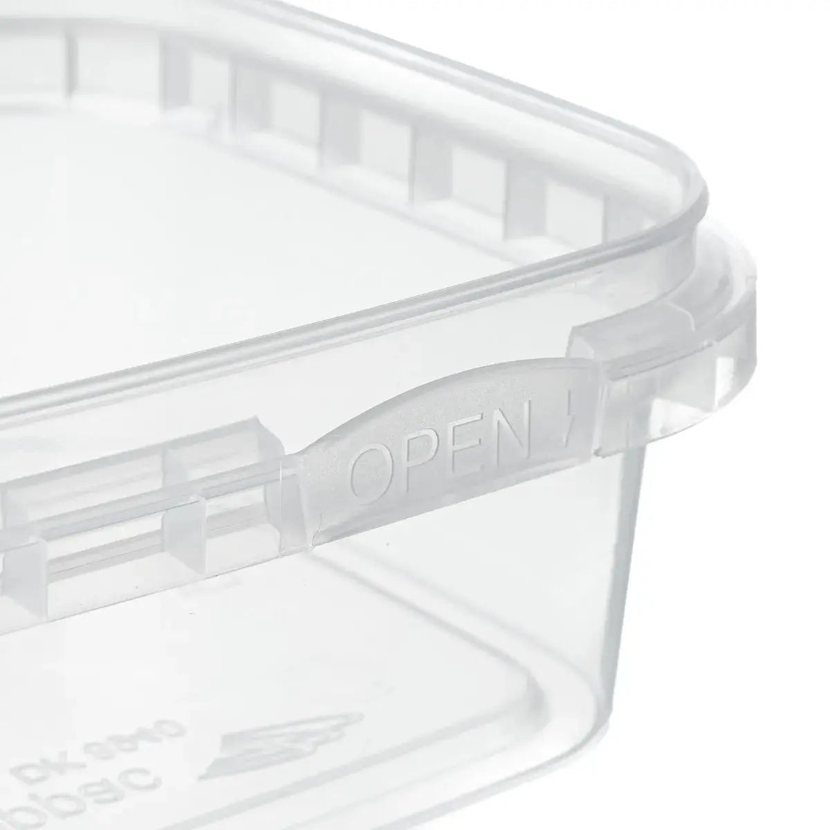 185ml Clear Plastic Tamper Evident Square Tub Invopak