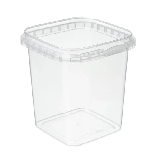 520ml Plastic Tamper Evident Clear Square Tub Invopak