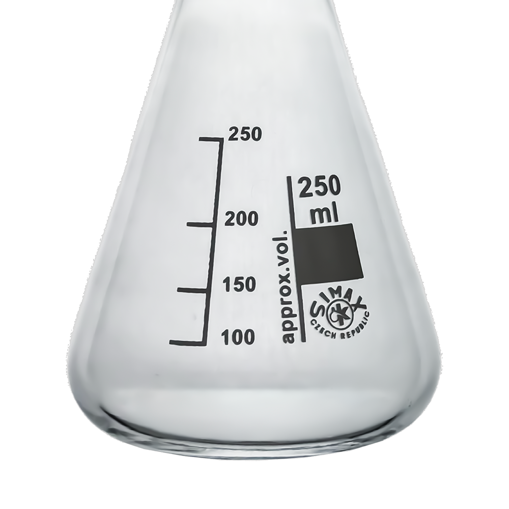 Simax Conical Flask Narrow Neck, 250ml, Borosilicate Glass