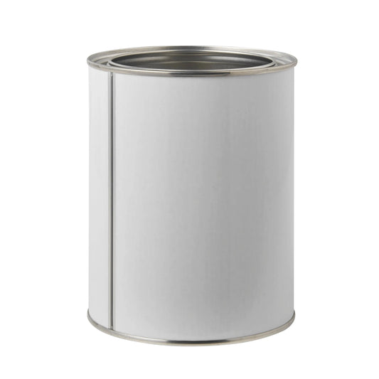 1 Litre White Triple Tight Lever Lid Tin Plain Interior UN Approved Invopak