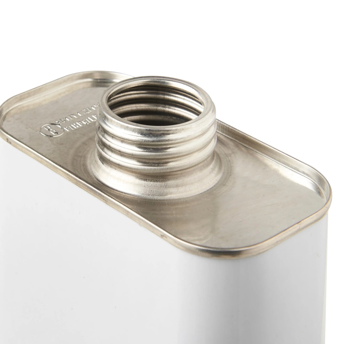 1 Litre White Rectangular UN Approved Tin Plain Interior - 38mm Screw Neck Invopak