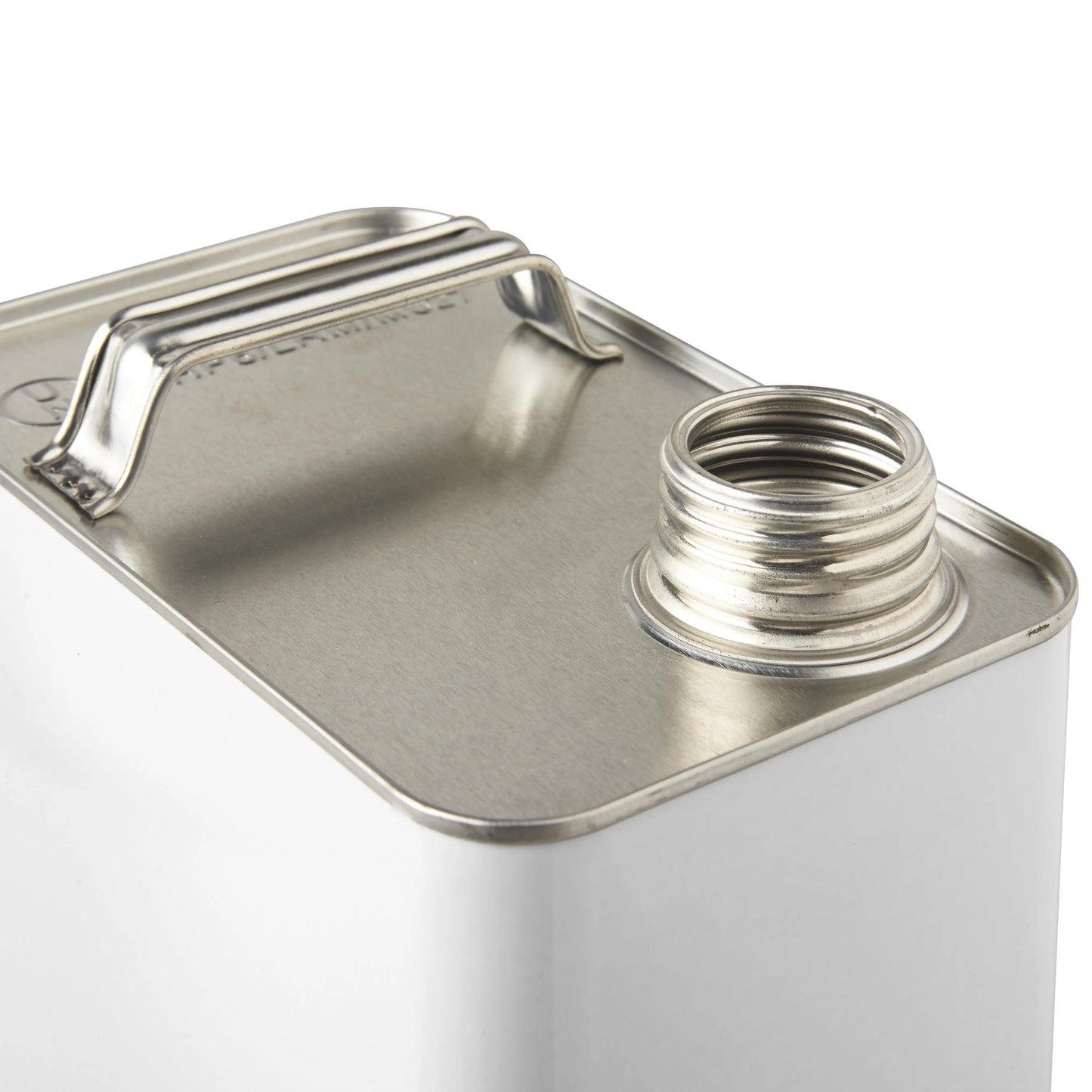 5 Litre White Rectangular UN Approved Tin Plain Interior - 38mm Screw Neck Invopak