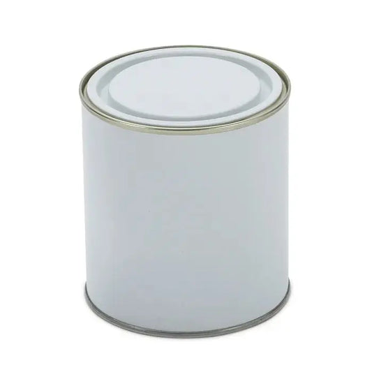 1 Litre White Plain Lever Lid Tin And Lid Invopak