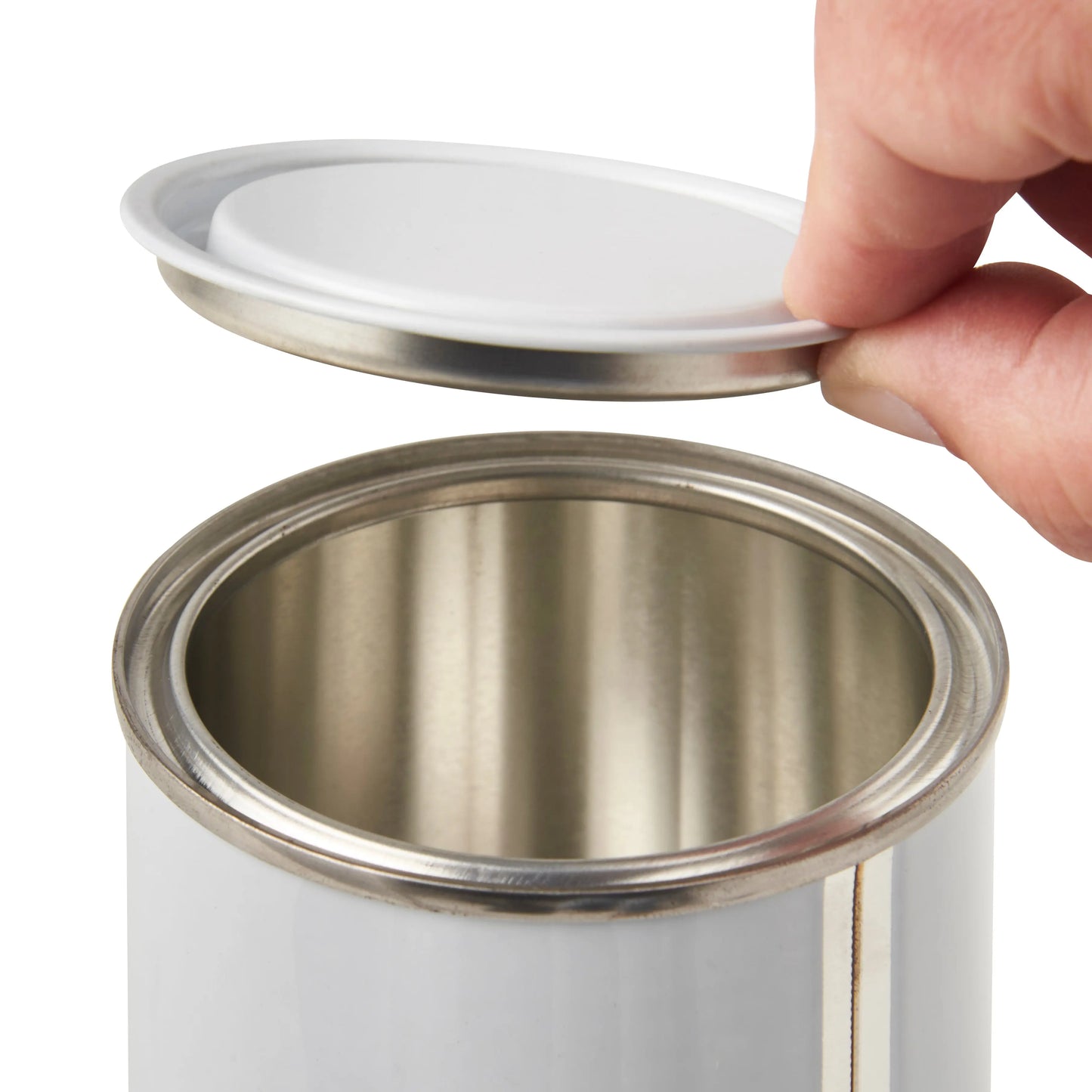 500ml Plain White Lever Lid Tin and Lid Invopak