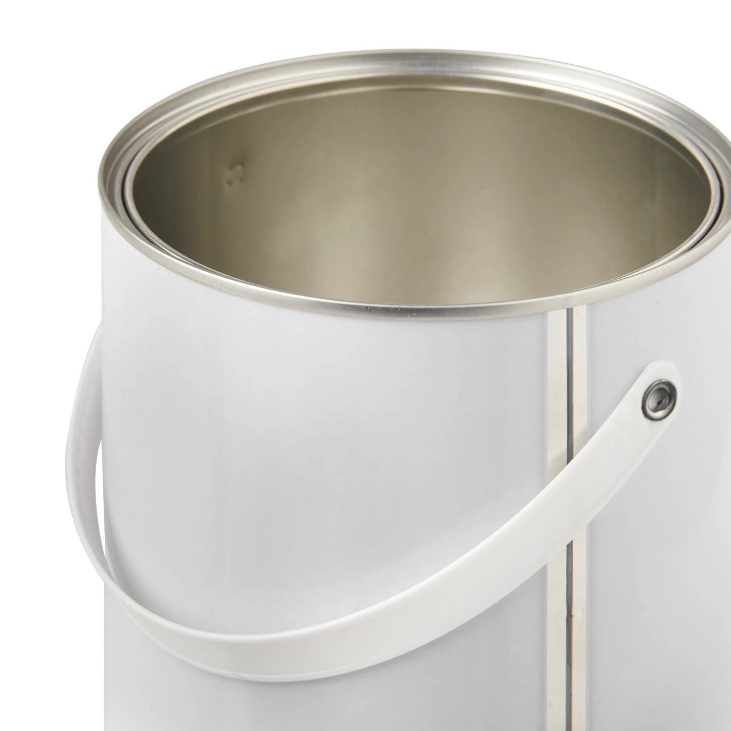 2.5 Litre Plain Lever Lid Tin in White with Plastic Handle Invopak